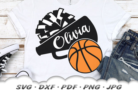 Basketball Cheer SVG | Basketball SVG | Monogram SVG SVG Cloud9Design 