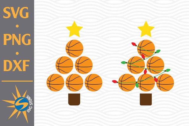 Basketball Christmas Tree SVG, PNG, DXF Digital Files Include SVG SVGStoreShop 
