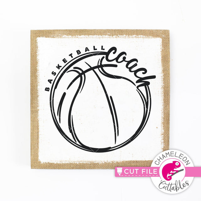 Basketball coach sports svg dxf png SVG Chameleon Cuttables 