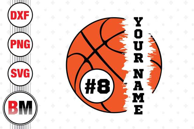 Basketball Custom Name SVG, PNG, DXF Files SVG BMDesign 