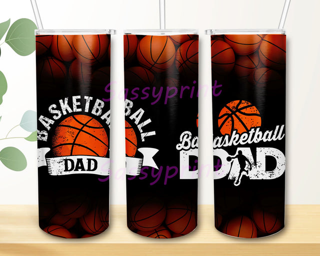 Basketball Dad Father's Day Tumbler PNG, Basketball Dad 20oz Skinny Tumbler Wrap, Dad Tumbler Sublimation Design Digital Download PNG Sublimation sassyprint 