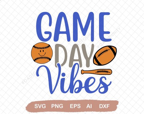 Basketball Game Day Vibes SVG, Royal Blue Gray, Sublimation Design File, Digital Download, Smiley, Retro, Mascot SVG DiamondDesign 