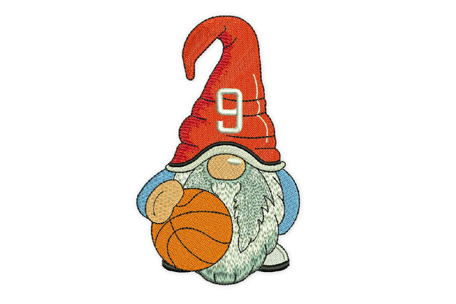 Basketball Gnome Embroidery Design, Sport Embroidery Design Embroidery/Applique DESIGNS NextEmbroidery 