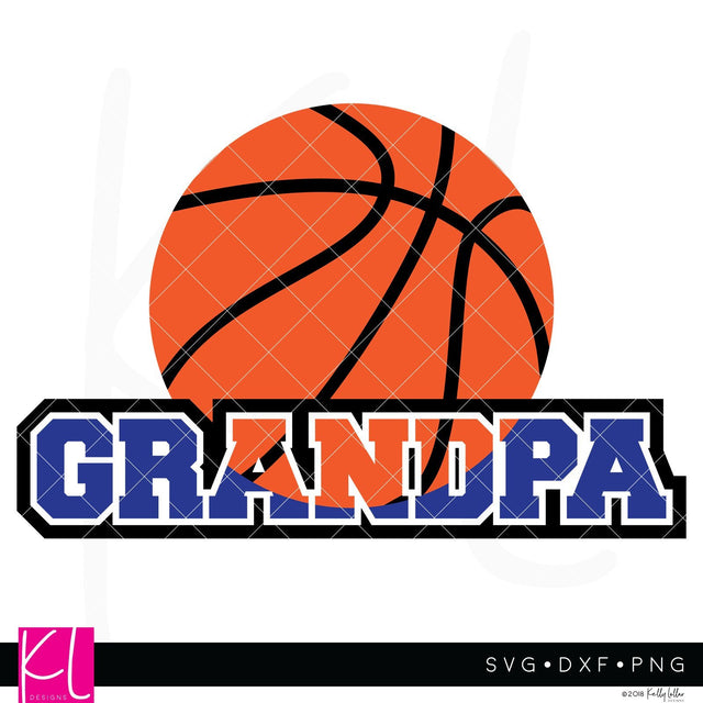 Basketball Grandpa SVG Kelly Lollar Designs 