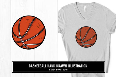 Basketball hand drawn illustration svg SVG vectorbundles 