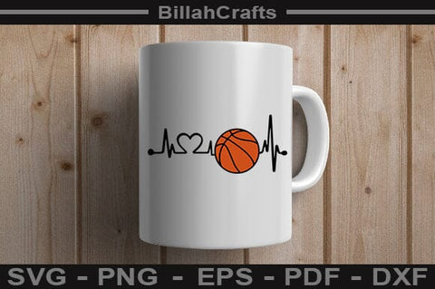 Basketball Heart Beat SVG File SVG BillahCrafts 