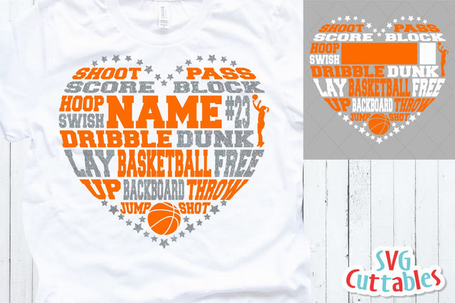 Basketball Heart Subway Art SVG Svg Cuttables 