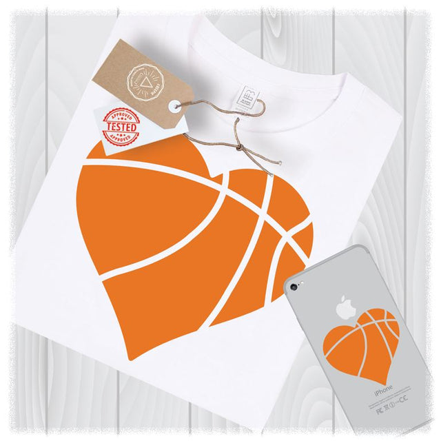 Basketball Heart SVG Files, Basketball SVG, SVG, Basketball Mom Svg, Svg Files for Cricut, Love Basketball Svg, Svg File, Sports Svg SVG My Sew Cute Boutique 