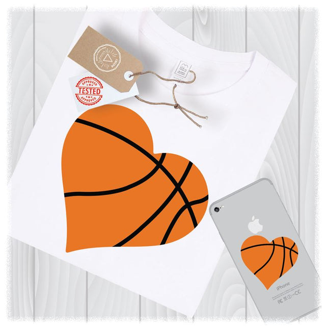 Basketball Heart SVG Files for Cricut DXF Girl Designs - Sports Heart SVG - Basketball Svg Files for Silhouette - Instant Download SVG My Sew Cute Boutique 