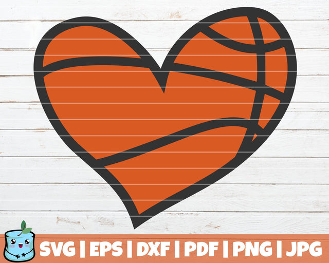 Basketball Heart SVG MintyMarshmallows 