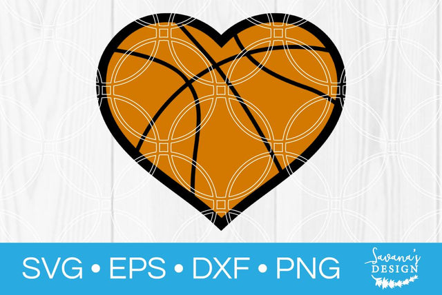 Basketball Heart SVG SavanasDesign 