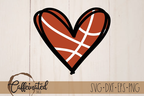 Basketball Heart SVG SVG Caffeinated SVGs 