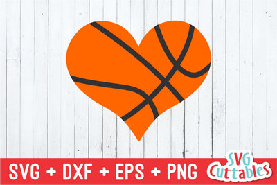 Basketball Heart SVG Svg Cuttables 