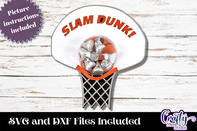 Basketball Hoop Candy Dome Holder, Sports Candy Ornament Svg SVG Crafty Mama Studios 