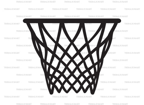 Basketball Hoop and Net Hand-drawn Png File NOT a Cut File 2 