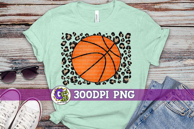 Basketball Leopard PNG for Sublimation Sublimation Greedy Stitches 