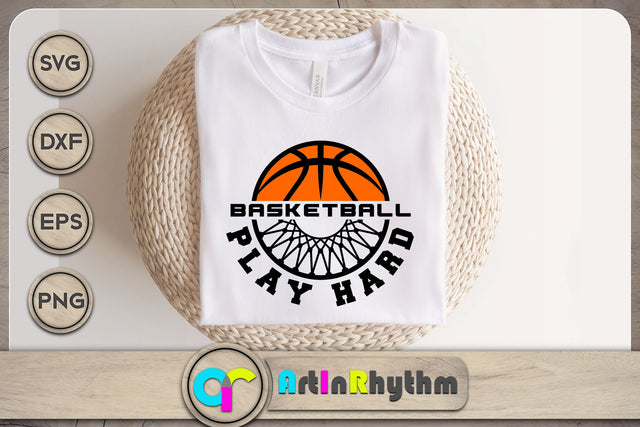 Basketball logo Play hard svg SVG Artinrhythm shop 