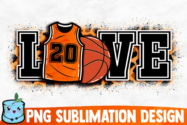 Basketball Love Sublimation Design Sublimation MintyMarshmallows 