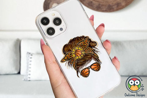 Basketball Messy Bun Sublimation Sublimation Owlsome.Designs 