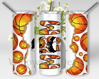 Basketball Mom Glitter Tumbler Wrap, Messy Bun Mom Basketball 20oz Skinny Tumbler, Sport Tumbler Png, Basketball Skinny Wrap, Mother's Day Gift, Basketball Sublimation Design, Digital Download Sublimation WillowSageDesign 