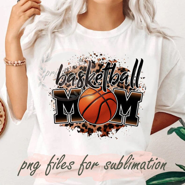 Basketball Mom Sublimation Png, Basketball Leopard Design Png, Sport Mom Png, Basketball Png, Mother's Day Design, Instant Download Sublimation PrintingLife 