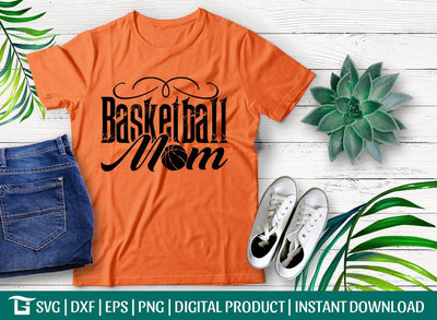 Basketball Mom SVG Cut File, Basketball Mother Svg, Motherhood Svg, Mom Fan Svg, Mom Svg, Tshirt Design SVG ETC Craft 