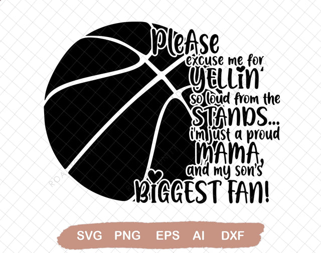 Basketball Mom SVG Design, Biggest Fan, Basketball Mom, Basketball png, Basketball svg, Cricut svg, Basketball Mom SVG DiamondDesign 