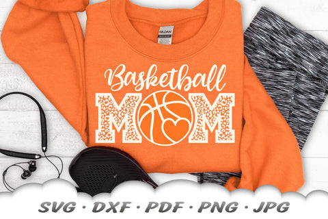 Basketball Mom SVG | Leopard Print Basketball SVG | Basketball Cut Files SVG Cloud9Design 