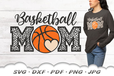 Basketball Mom SVG | Leopard Print Basketball SVG | Basketball Cut Files SVG Cloud9Design 