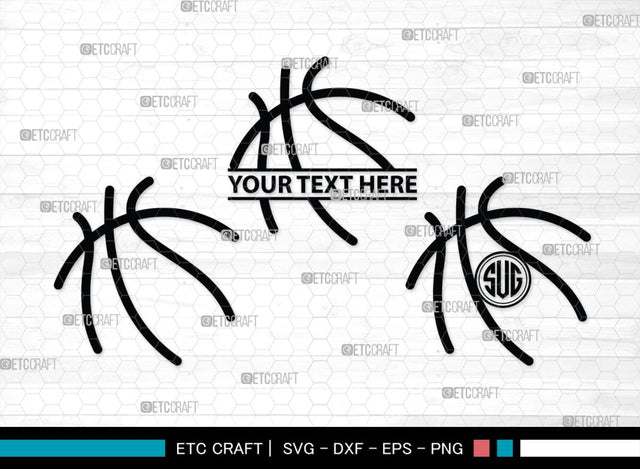 Basketball Monogram, Basketball Silhouette, Basketball SVG, Heart Shape Ball Svg, Sports Svg, SB00103 SVG ETC Craft 