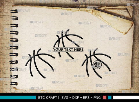 Basketball Monogram, Basketball Silhouette, Basketball SVG, Heart Shape Ball Svg, Sports Svg, SB00103 SVG ETC Craft 