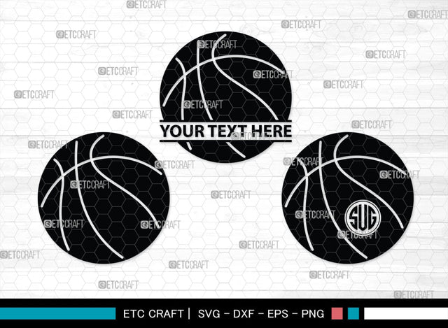 Basketball Monogram, Basketball Silhouette, Basketball SVG, Heart Shape Ball Svg, Sports Svg, SB00103 SVG ETC Craft 