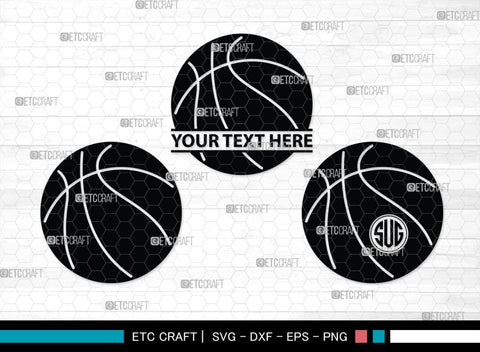 Basketball Monogram, Basketball Silhouette, Basketball SVG, Heart Shape Ball Svg, Sports Svg, SB00103 SVG ETC Craft 