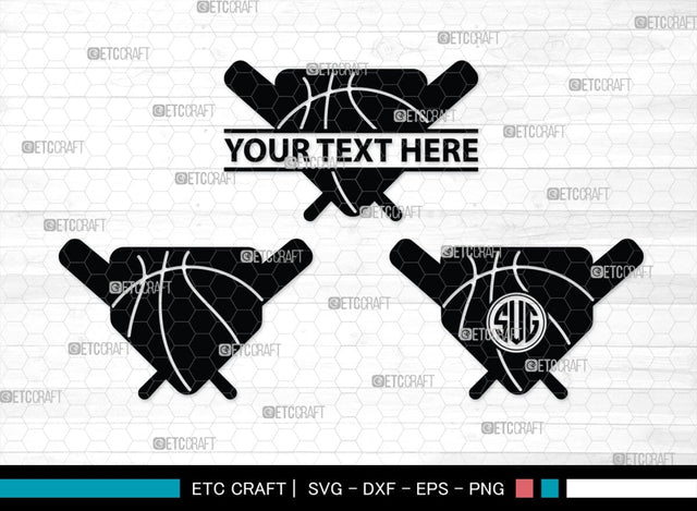 Basketball Monogram, Basketball Silhouette, Basketball SVG, Heart Shape Ball Svg, Sports Svg, SB00103 SVG ETC Craft 