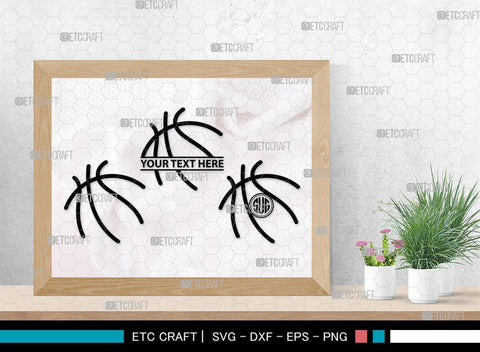Basketball Monogram, Basketball Silhouette, Basketball SVG, Heart Shape Ball Svg, Sports Svg, SB00103 SVG ETC Craft 