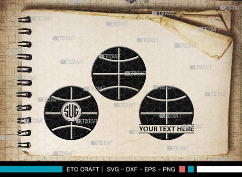 Basketball Monogram, Basketball Silhouette, Basketball SVG, Heart Shape Ball Svg, Sports Svg, SB00103 SVG ETC Craft 