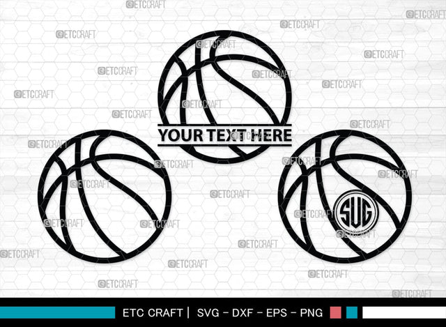 Basketball Monogram, Basketball Silhouette, Basketball SVG, Heart Shape Ball Svg, Sports Svg, SB00103 SVG ETC Craft 