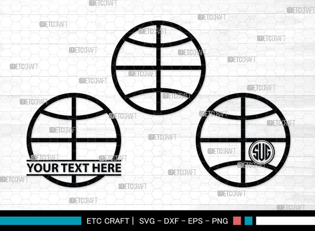 Basketball Monogram, Basketball Silhouette, Basketball SVG, Heart Shape Ball Svg, Sports Svg, SB00103 SVG ETC Craft 