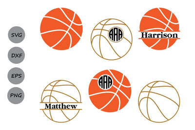 Basketball Monogram| Basketball SVG Cut Files SVG CosmosFineArt 