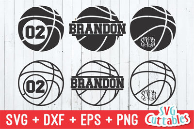 Basketball Monogram Frames SVG Svg Cuttables 