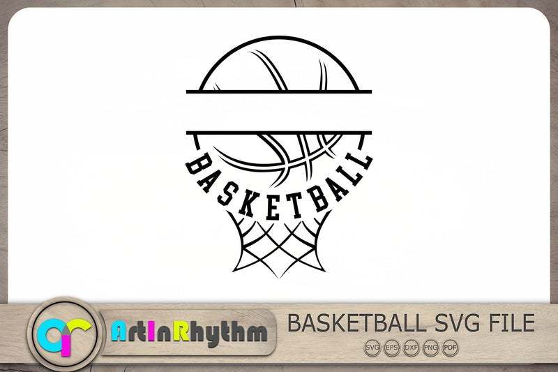 Basketball Monogram Svg, Basketball Split Monogram Svg, Basketball Svg ...