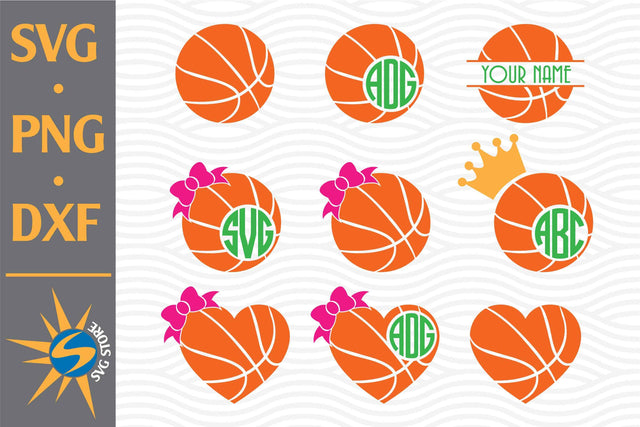 Basketball Monogram SVG, PNG, DXF Digital Files Include SVG SVGStoreShop 