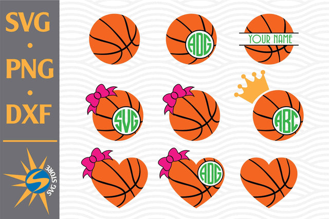 Basketball Monogram SVG, PNG, DXF Digital Files Include SVG SVGStoreShop 