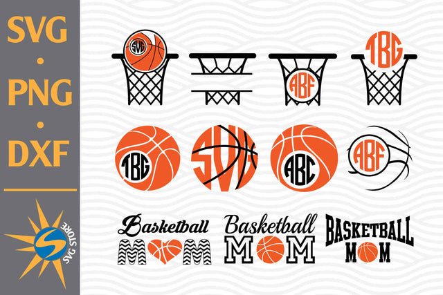 Basketball Monogram SVG, PNG, DXF Digital Files Include SVG SVGStoreShop 