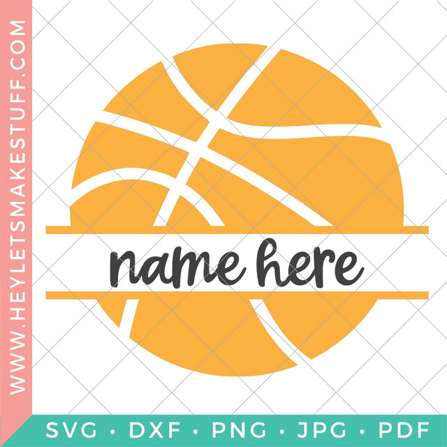 Basketball Monogram SVG SVG Hey Let's Make Stuff 