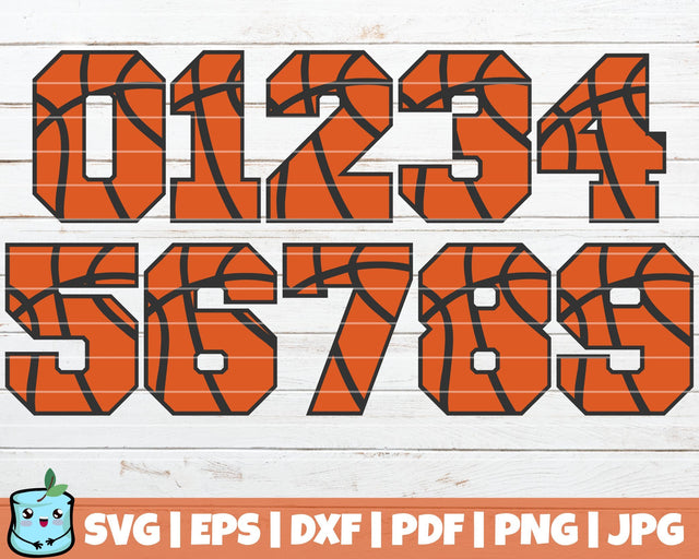 Basketball Numbers SVG MintyMarshmallows 