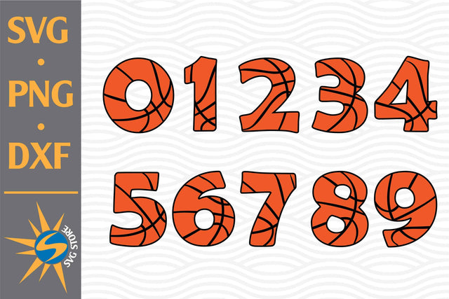 Basketball Numbers SVG, PNG, DXF Digital Files Include SVG SVGStoreShop 