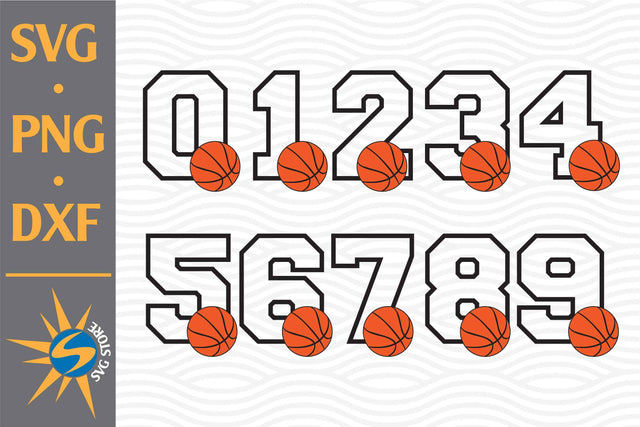 Basketball Numbers SVG, PNG, DXF Digital Files Include SVG SVGStoreShop 