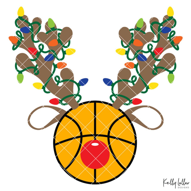 Basketball Reindeer SVG Kelly Lollar Designs 