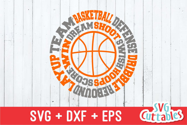 Basketball Round Subway Art SVG Svg Cuttables 